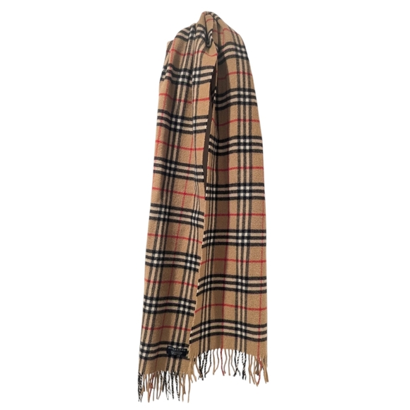 Burberry Classic Nova Check 100% Lambswool Unisex Fringe Plaid Scarf - Picture 2 of 8
